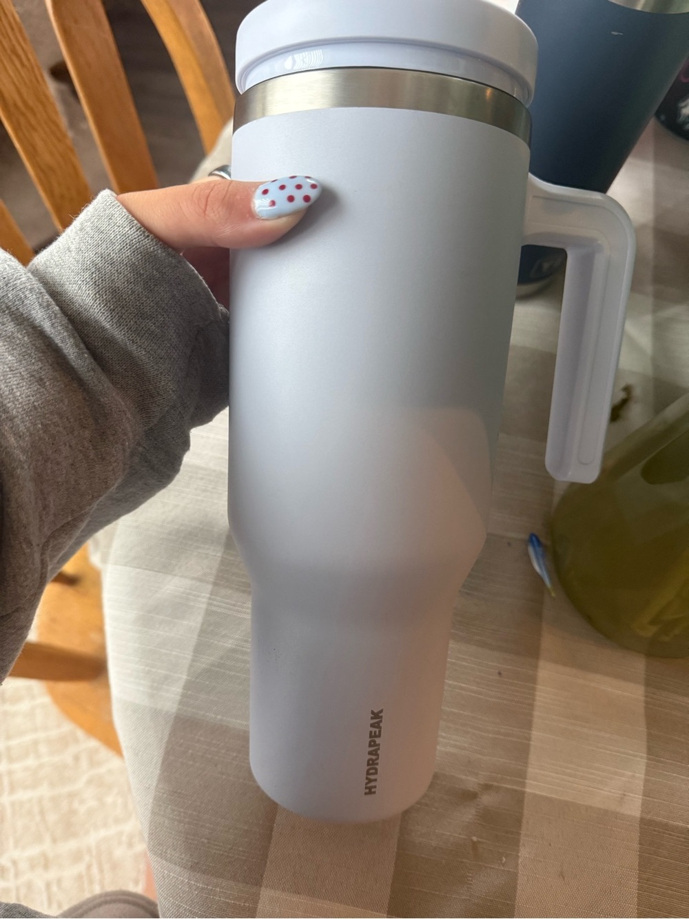 HydraPeak Powder Blue Travel Tumbler with Handle